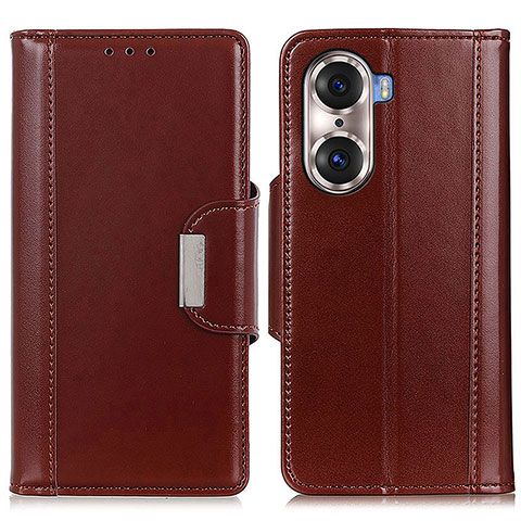 Coque Portefeuille Livre Cuir Etui Clapet M13L pour Huawei Honor 60 5G Marron