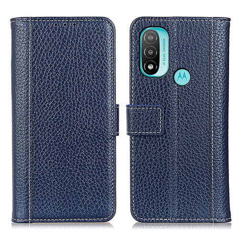 Coque Portefeuille Livre Cuir Etui Clapet M13L pour Motorola Moto E40 Bleu