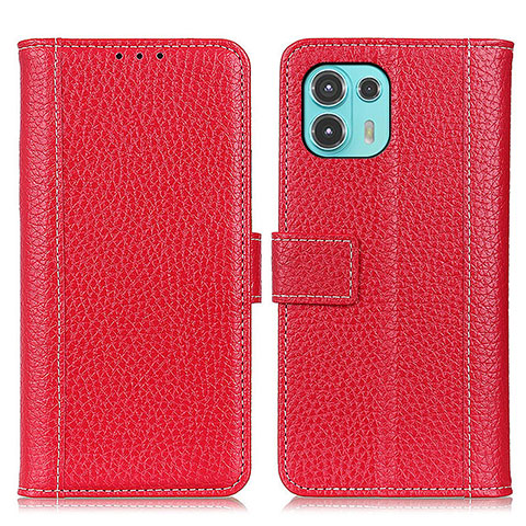 Coque Portefeuille Livre Cuir Etui Clapet M13L pour Motorola Moto Edge 20 Lite 5G Rouge