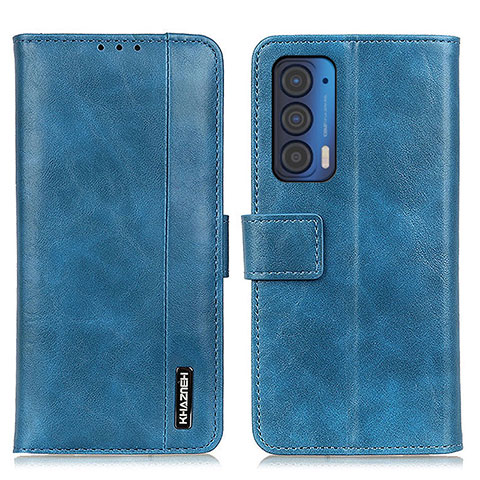 Coque Portefeuille Livre Cuir Etui Clapet M13L pour Motorola Moto Edge (2021) 5G Bleu