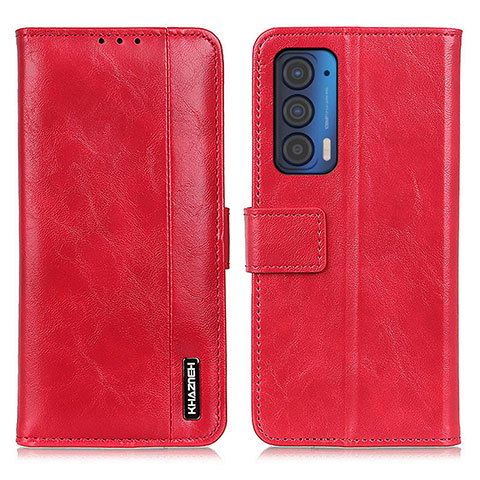 Coque Portefeuille Livre Cuir Etui Clapet M13L pour Motorola Moto Edge (2021) 5G Rouge