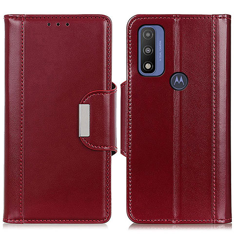 Coque Portefeuille Livre Cuir Etui Clapet M13L pour Motorola Moto G Pure Rouge