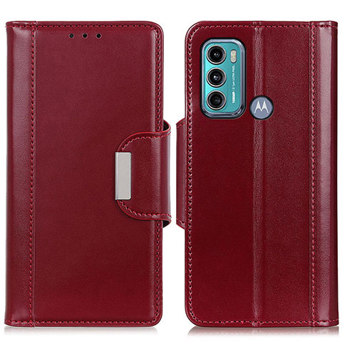 Coque Portefeuille Livre Cuir Etui Clapet M13L pour Motorola Moto G40 Fusion Rouge