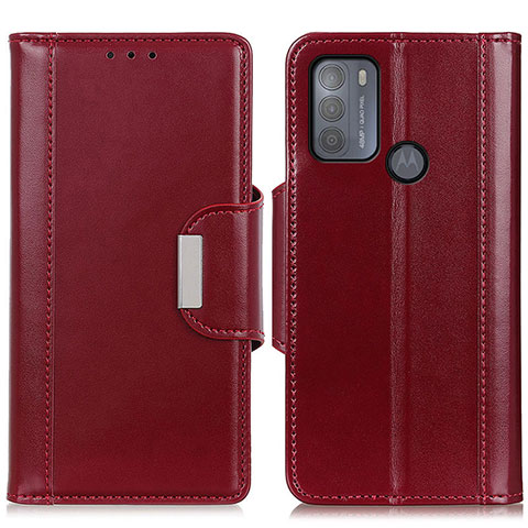 Coque Portefeuille Livre Cuir Etui Clapet M13L pour Motorola Moto G50 Rouge