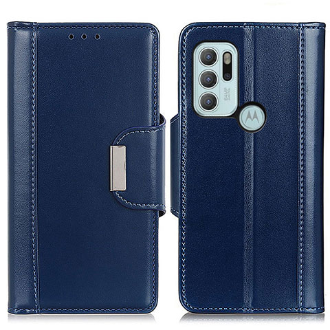 Coque Portefeuille Livre Cuir Etui Clapet M13L pour Motorola Moto G60s Bleu