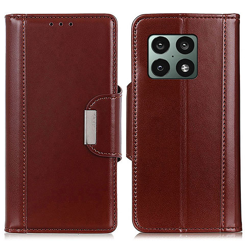 Coque Portefeuille Livre Cuir Etui Clapet M13L pour OnePlus 10 Pro 5G Marron