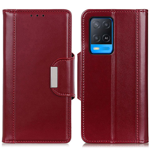 Coque Portefeuille Livre Cuir Etui Clapet M13L pour Oppo A54 4G Rouge