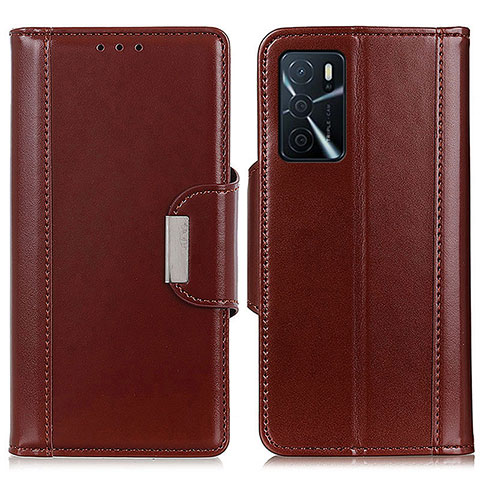 Coque Portefeuille Livre Cuir Etui Clapet M13L pour Oppo A54s Marron