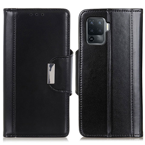 Coque Portefeuille Livre Cuir Etui Clapet M13L pour Oppo Reno5 F Noir