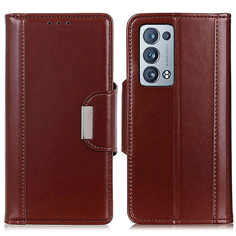 Coque Portefeuille Livre Cuir Etui Clapet M13L pour Oppo Reno6 Pro 5G Marron