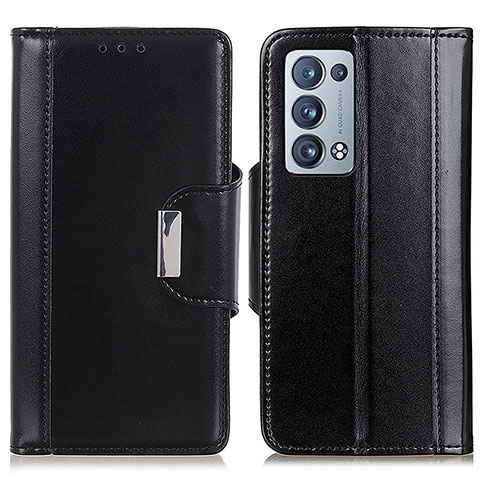 Coque Portefeuille Livre Cuir Etui Clapet M13L pour Oppo Reno6 Pro 5G Noir