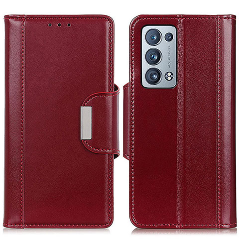 Coque Portefeuille Livre Cuir Etui Clapet M13L pour Oppo Reno6 Pro 5G Rouge