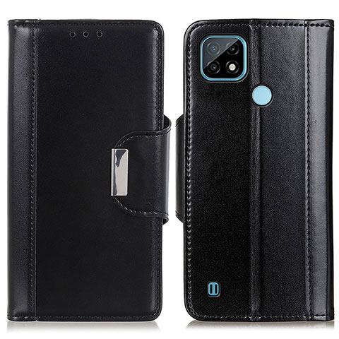 Coque Portefeuille Livre Cuir Etui Clapet M13L pour Realme C21 Noir