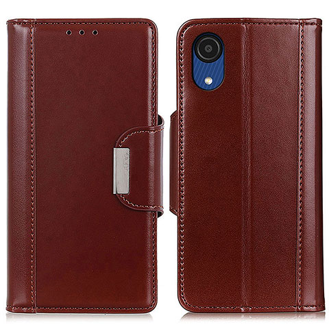 Coque Portefeuille Livre Cuir Etui Clapet M13L pour Samsung Galaxy A03 Core Marron