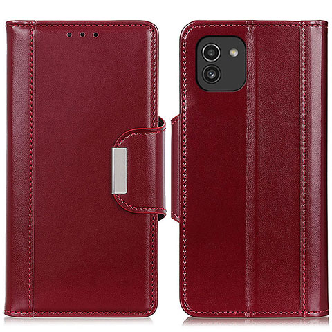 Coque Portefeuille Livre Cuir Etui Clapet M13L pour Samsung Galaxy A03 Rouge