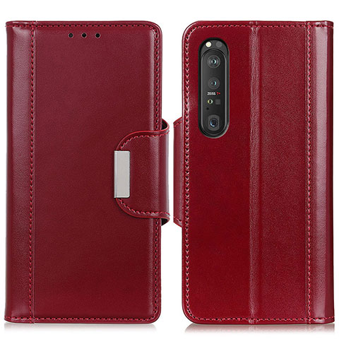 Coque Portefeuille Livre Cuir Etui Clapet M13L pour Sony Xperia 1 III Rouge