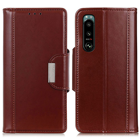 Coque Portefeuille Livre Cuir Etui Clapet M13L pour Sony Xperia 5 III Marron