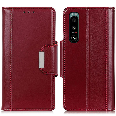 Coque Portefeuille Livre Cuir Etui Clapet M13L pour Sony Xperia 5 III Rouge