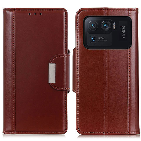 Coque Portefeuille Livre Cuir Etui Clapet M13L pour Xiaomi Mi 11 Ultra 5G Marron