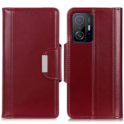 Coque Portefeuille Livre Cuir Etui Clapet M13L pour Xiaomi Mi 11T Pro 5G Rouge