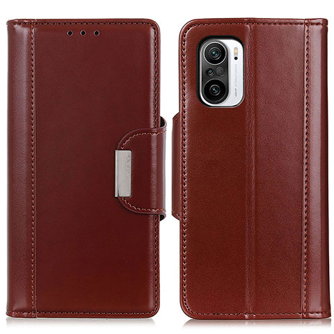 Coque Portefeuille Livre Cuir Etui Clapet M13L pour Xiaomi Redmi K40 5G Marron