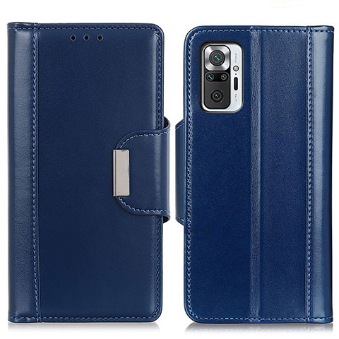 Coque Portefeuille Livre Cuir Etui Clapet M13L pour Xiaomi Redmi Note 10 Pro 4G Bleu