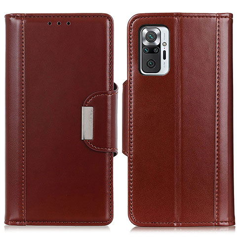 Coque Portefeuille Livre Cuir Etui Clapet M13L pour Xiaomi Redmi Note 10 Pro 4G Marron