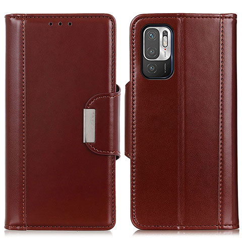 Coque Portefeuille Livre Cuir Etui Clapet M13L pour Xiaomi Redmi Note 10T 5G Marron