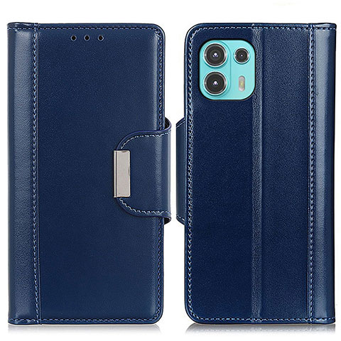 Coque Portefeuille Livre Cuir Etui Clapet M14L pour Motorola Moto Edge 20 Lite 5G Bleu