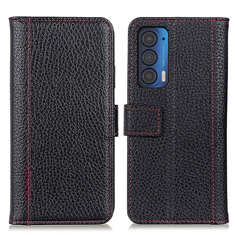 Coque Portefeuille Livre Cuir Etui Clapet M14L pour Motorola Moto Edge (2021) 5G Noir