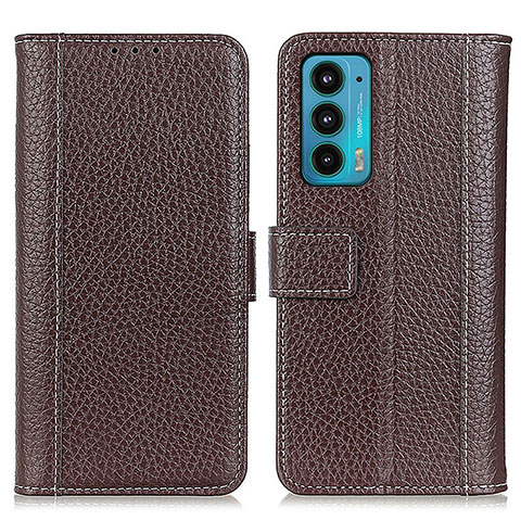 Coque Portefeuille Livre Cuir Etui Clapet M14L pour Motorola Moto Edge Lite 5G Marron