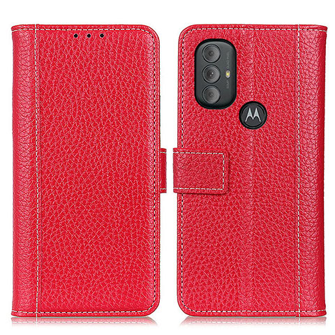 Coque Portefeuille Livre Cuir Etui Clapet M14L pour Motorola Moto G Play (2023) Rouge