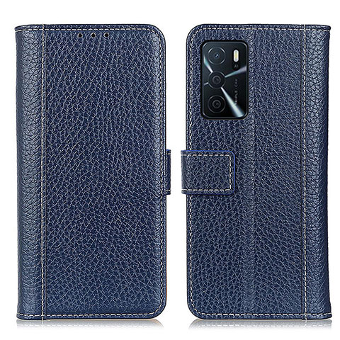 Coque Portefeuille Livre Cuir Etui Clapet M14L pour Oppo A16s Bleu