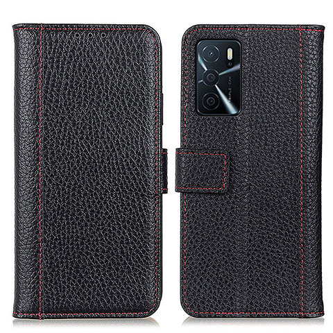 Coque Portefeuille Livre Cuir Etui Clapet M14L pour Oppo A54s Noir