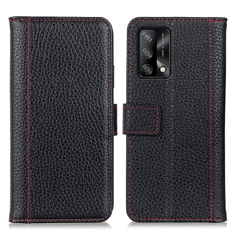 Coque Portefeuille Livre Cuir Etui Clapet M14L pour Oppo A74 4G Noir