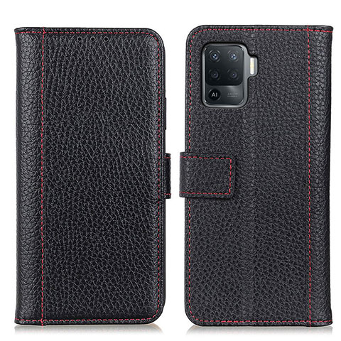 Coque Portefeuille Livre Cuir Etui Clapet M14L pour Oppo A94 4G Noir