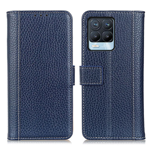 Coque Portefeuille Livre Cuir Etui Clapet M14L pour Realme 8 4G Bleu