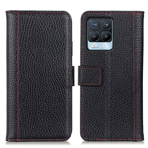 Coque Portefeuille Livre Cuir Etui Clapet M14L pour Realme 8 Pro Noir