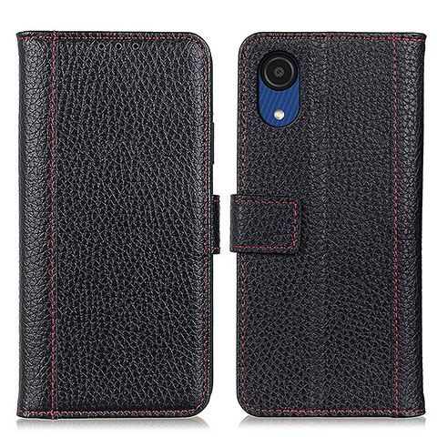 Coque Portefeuille Livre Cuir Etui Clapet M14L pour Samsung Galaxy A03 Core Noir