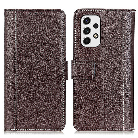 Coque Portefeuille Livre Cuir Etui Clapet M14L pour Samsung Galaxy A53 5G Marron