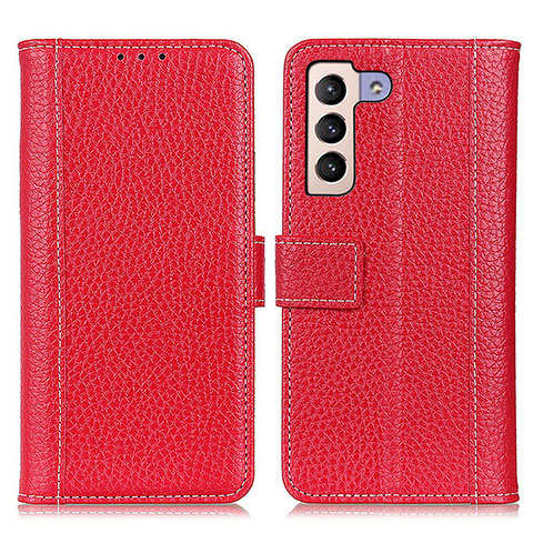 Coque Portefeuille Livre Cuir Etui Clapet M14L pour Samsung Galaxy S21 Plus 5G Rouge