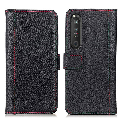 Coque Portefeuille Livre Cuir Etui Clapet M14L pour Sony Xperia 1 III Noir