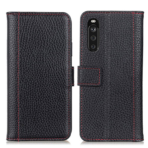 Coque Portefeuille Livre Cuir Etui Clapet M14L pour Sony Xperia 10 III Lite Noir