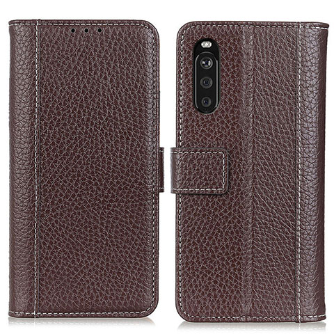 Coque Portefeuille Livre Cuir Etui Clapet M14L pour Sony Xperia 10 III Marron