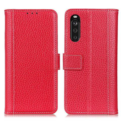 Coque Portefeuille Livre Cuir Etui Clapet M14L pour Sony Xperia 10 III SO-52B Rouge