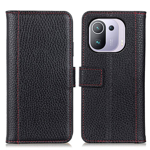 Coque Portefeuille Livre Cuir Etui Clapet M14L pour Xiaomi Mi 11 Pro 5G Noir