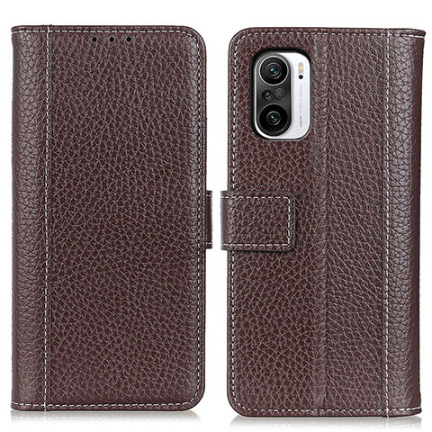 Coque Portefeuille Livre Cuir Etui Clapet M14L pour Xiaomi Mi 11i 5G Marron