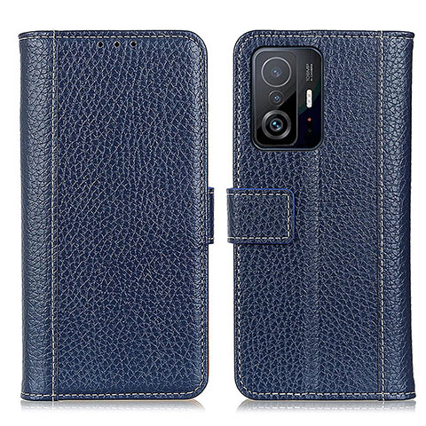 Coque Portefeuille Livre Cuir Etui Clapet M14L pour Xiaomi Mi 11T 5G Bleu