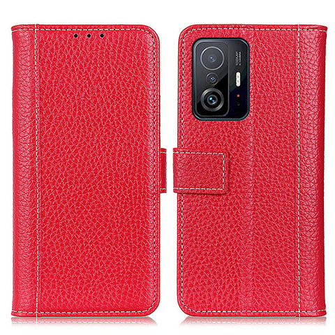 Coque Portefeuille Livre Cuir Etui Clapet M14L pour Xiaomi Mi 11T Pro 5G Rouge