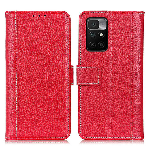 Coque Portefeuille Livre Cuir Etui Clapet M14L pour Xiaomi Redmi 10 4G Rouge